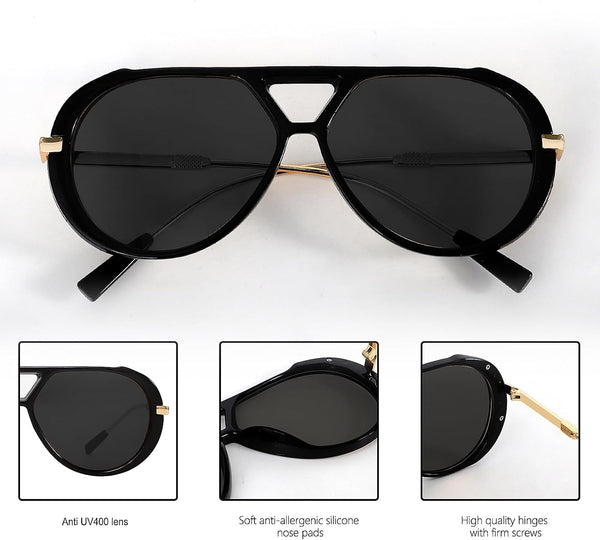 Retro Gold Aviator Sunglasses