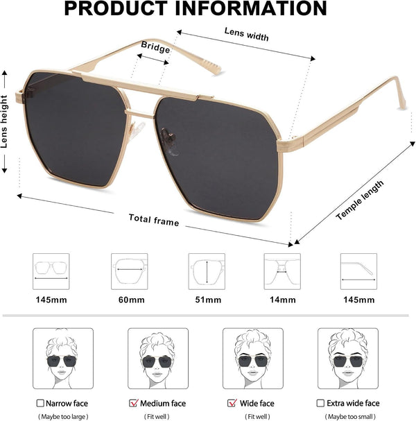 Chic Oversized Polarized Sunglasses