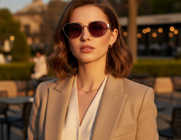 Elegant Polarized Hexagon Sunglasses